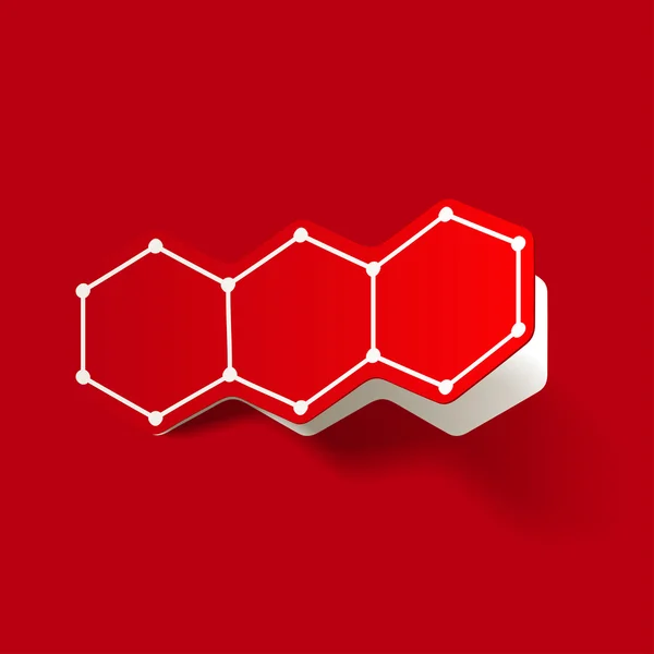 分子结构、 贴纸 — 图库矢量图片