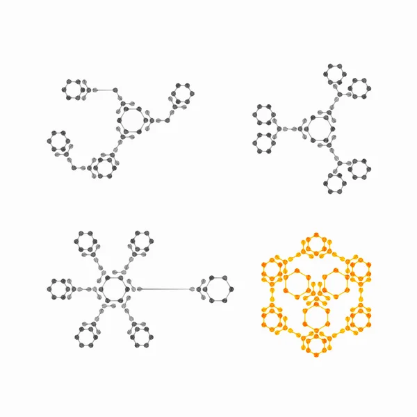 Estrutura molecular — Vetor de Stock