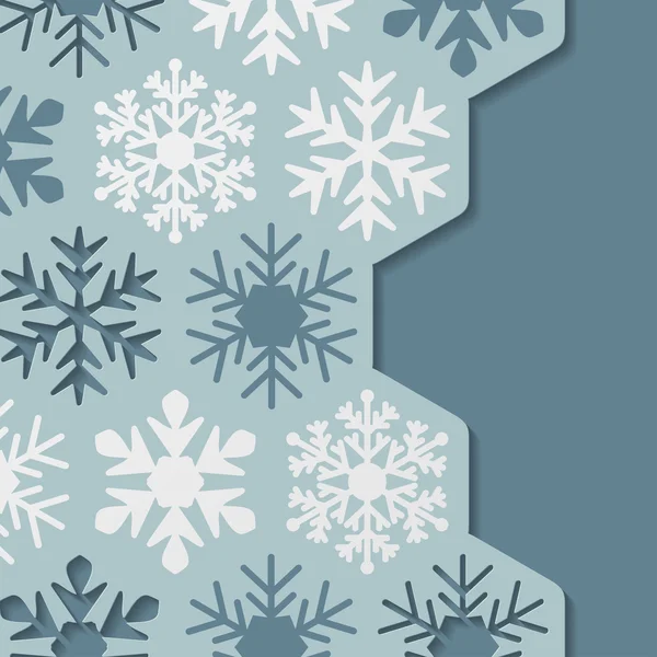 Fondo de invierno de los copos de nieve — Vector de stock