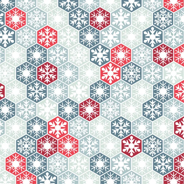 Fondo de invierno de los copos de nieve — Vector de stock