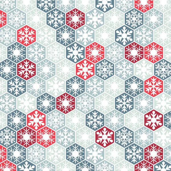 Fondo de invierno de los copos de nieve — Vector de stock