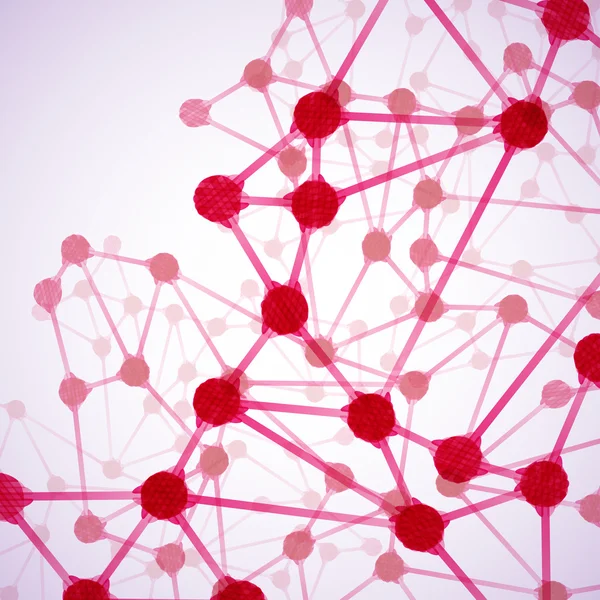 Moleculaire structuur, abstracte achtergrond — Stockvector