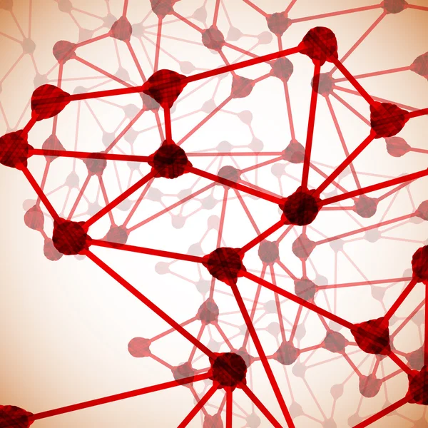 Moleculaire structuur, abstracte achtergrond — Stockvector