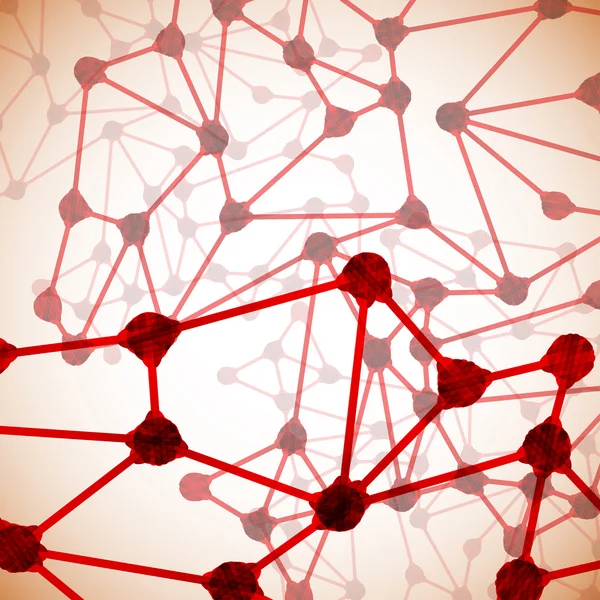 Moleculaire structuur, abstracte achtergrond — Stockvector