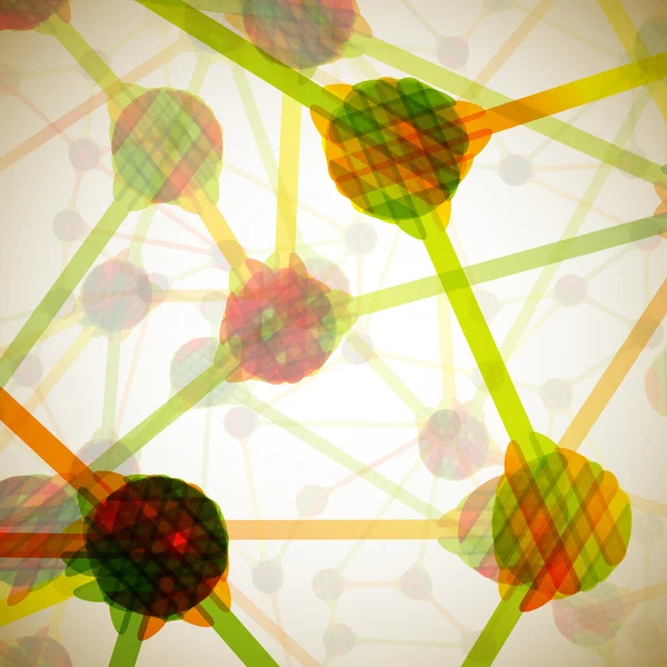 Estructura molecular, fondo abstracto — Archivo Imágenes Vectoriales