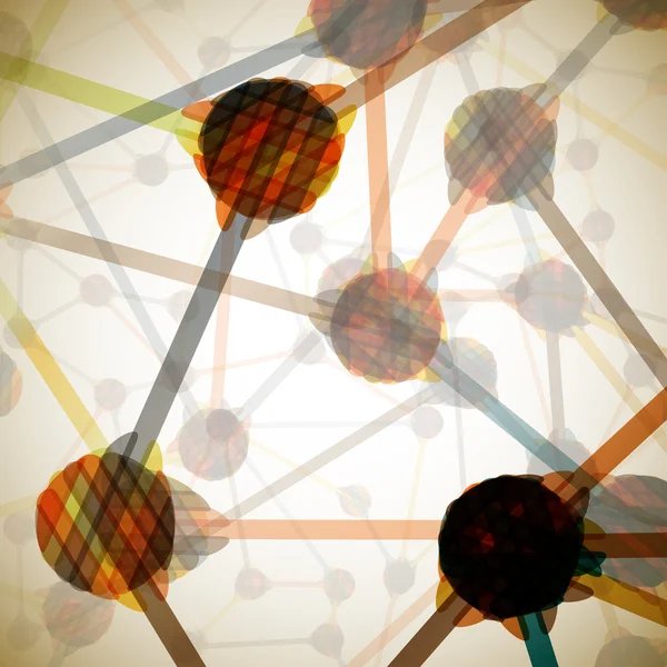 Estructura molecular, fondo abstracto — Archivo Imágenes Vectoriales