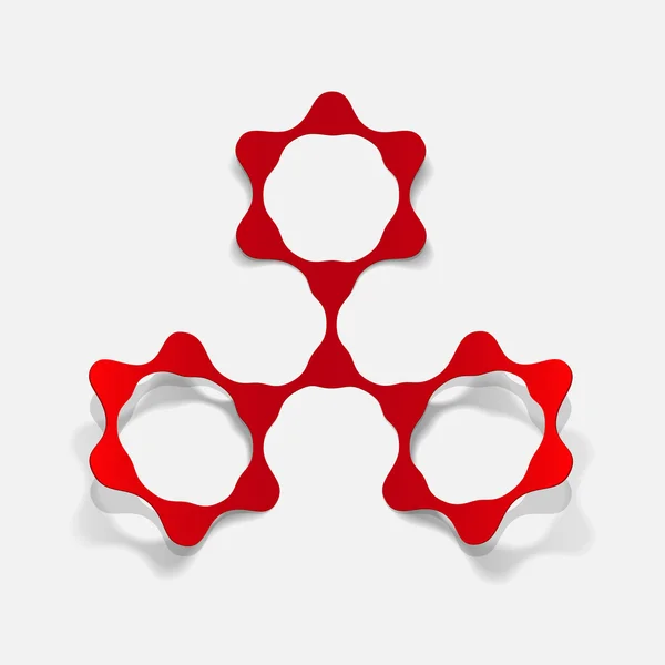 Estrutura molecular, etiqueta — Vetor de Stock