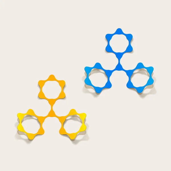 Structure moléculaire, autocollant — Image vectorielle