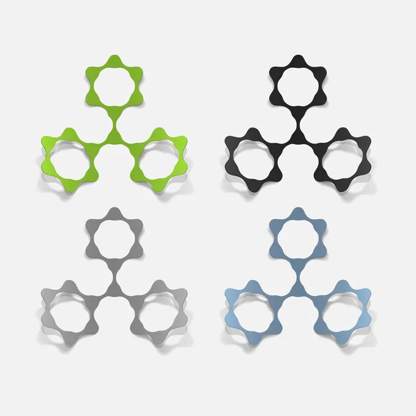 Molecular structure, sticker — Stock Vector