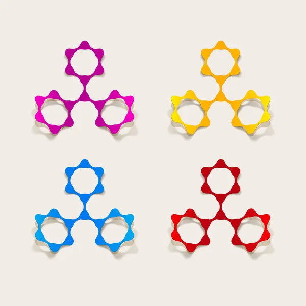 Estructura molecular, pegatina — Archivo Imágenes Vectoriales