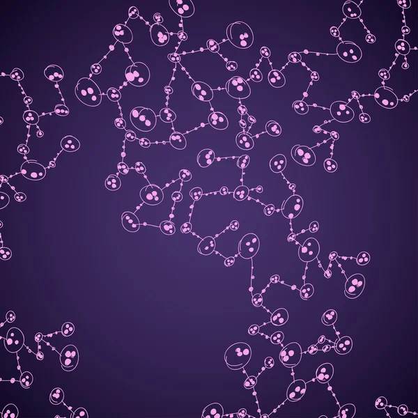 手描きの dna の分子 — ストックベクタ