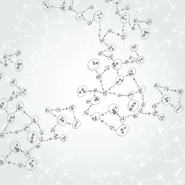 Hand getrokken dna-molecule — Stockvector