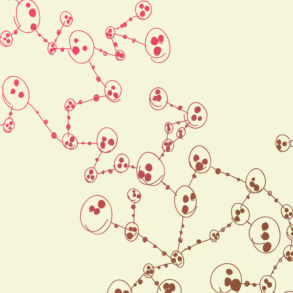 hand drawn DNA molecule