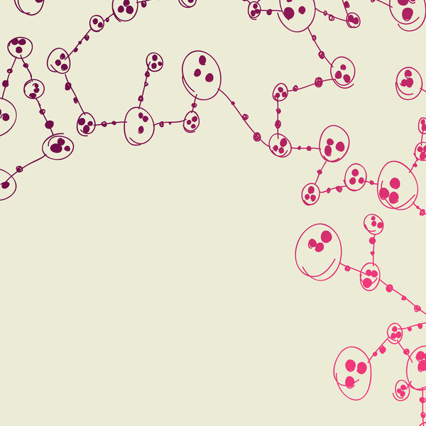 hand drawn DNA molecule