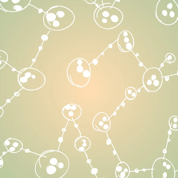 Hand getrokken dna-molecule — Stockvector