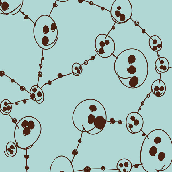 hand drawn DNA molecule