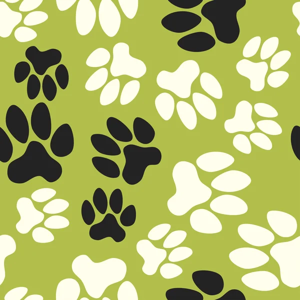 Seamless pattern, animal footprints — Stock Vector
