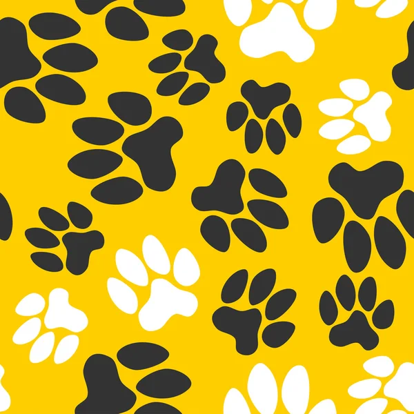 Seamless pattern, animal footprints — Stock Vector