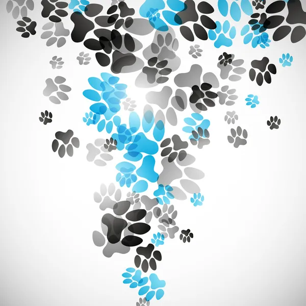 Fondo abstracto, huellas de animales — Vector de stock