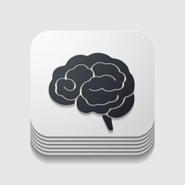 Icono de la aplicación cerebro — Vector de stock