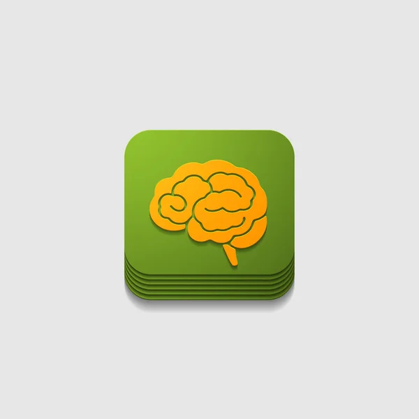 App icône cerveau — Image vectorielle