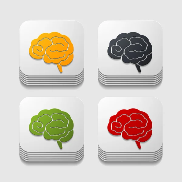 App ikonu mozek — Stockový vektor
