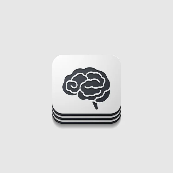 अॅप चिन्ह मेंदू — स्टॉक व्हेक्टर