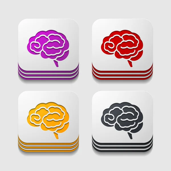 App icône cerveau — Image vectorielle