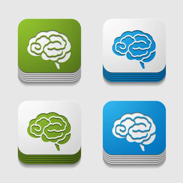 应用程序图标的大脑 — 图库矢量图片