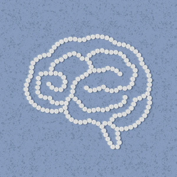 脑丸的象征 — 图库矢量图片
