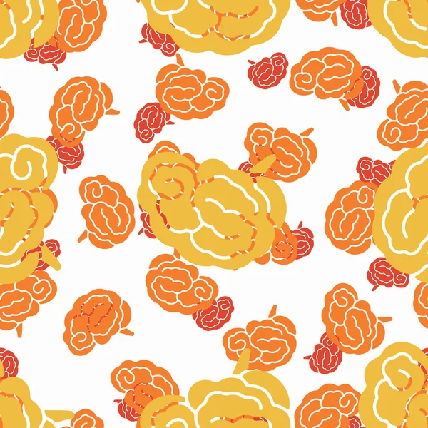 Seamless pattern, brain — Stock Vector