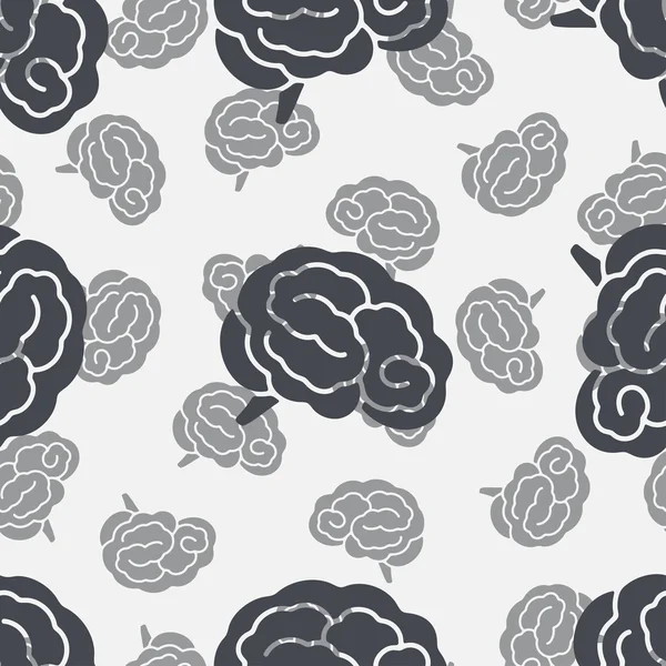 Seamless pattern, brain — Stock Vector