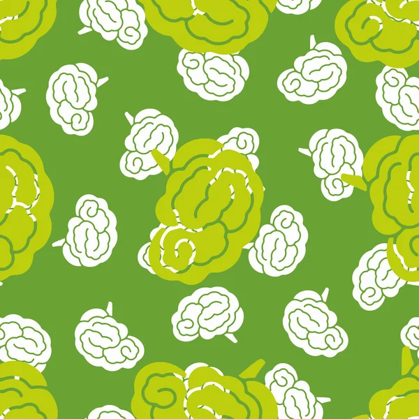 Seamless pattern, brain — Stock Vector