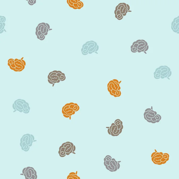 Seamless pattern, brain — Stock Vector