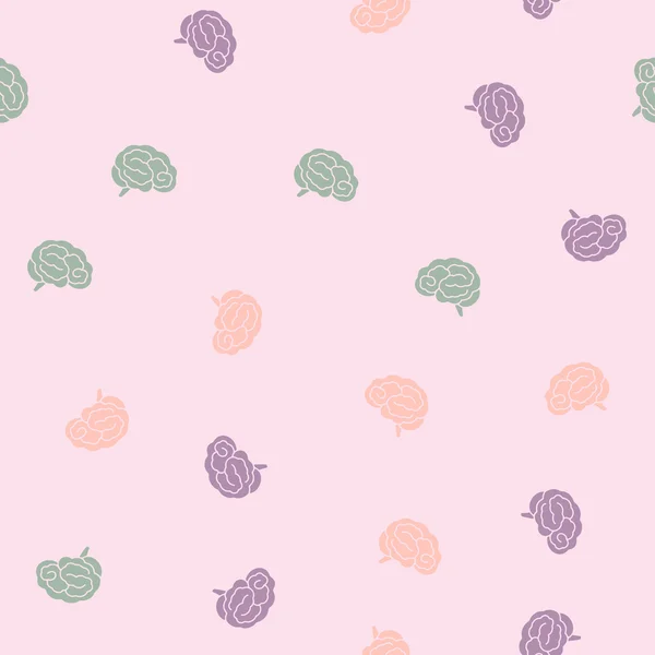 Seamless pattern, brain — Stock Vector