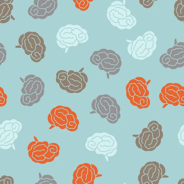 脳のシームレスなパターン — ストックベクタ