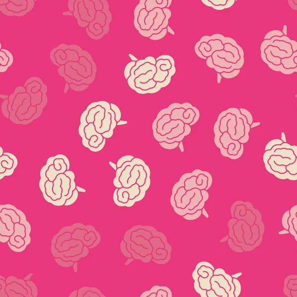 Seamless pattern, brain — Stock Vector