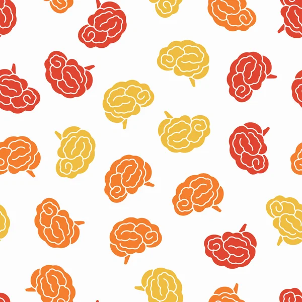 Seamless pattern, brain — Stock Vector