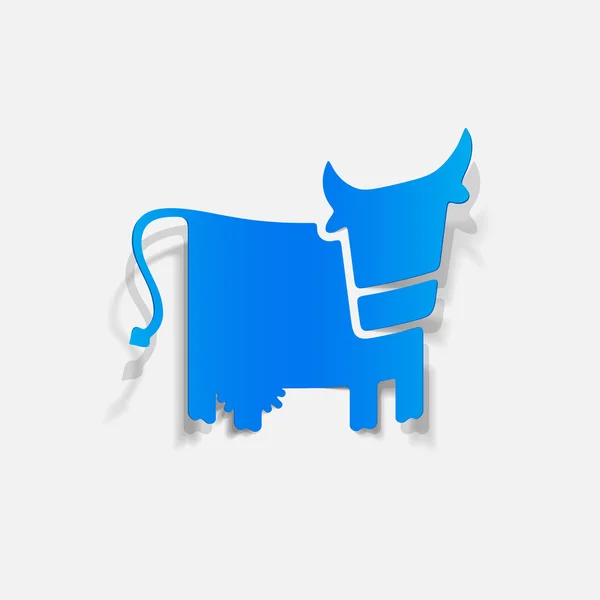 Elemento de design realista: vaca — Vetor de Stock