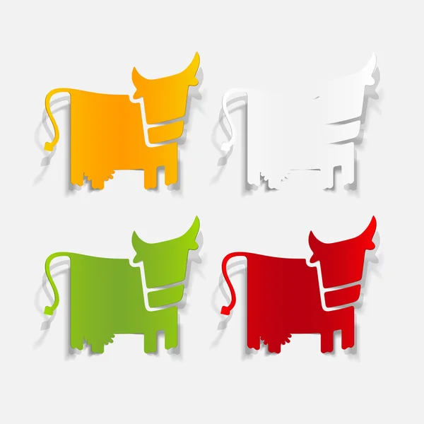 Elemento de diseño realista: vaca — Archivo Imágenes Vectoriales