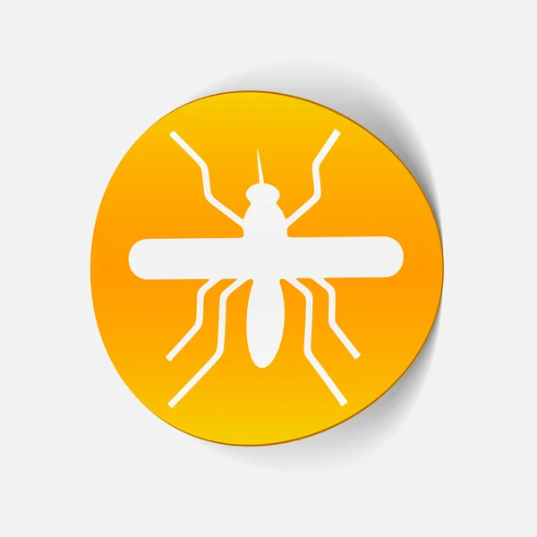 Элемент реалистичного дизайна: комар — стоковый вектор