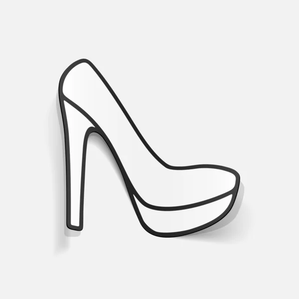 Elemento di design realistico: scarpa — Vettoriale Stock