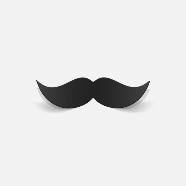 Elemento de diseño realista: bigote — Vector de stock