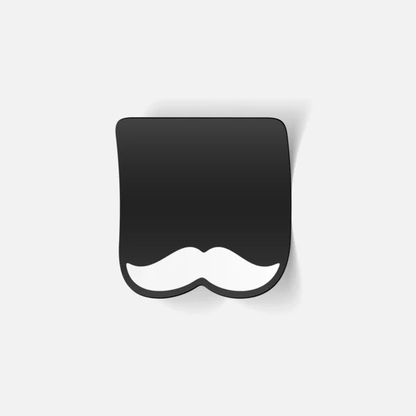 Elemento de design realista: bigode — Vetor de Stock