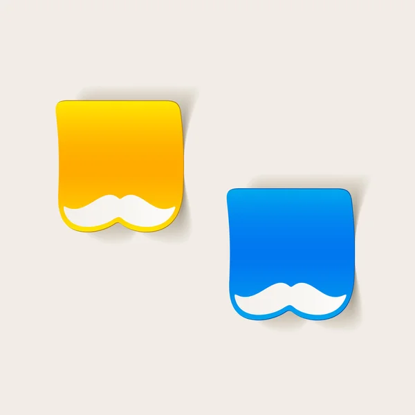 Elemento de diseño realista: bigote — Vector de stock