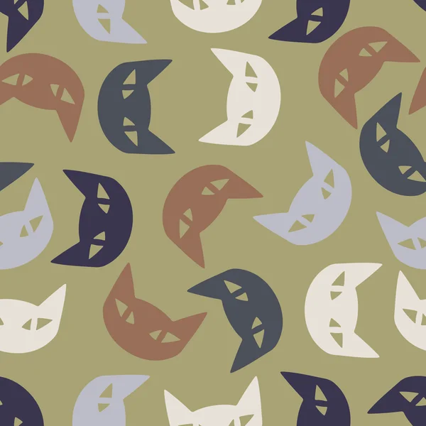 Fondo sin costuras: gato — Vector de stock