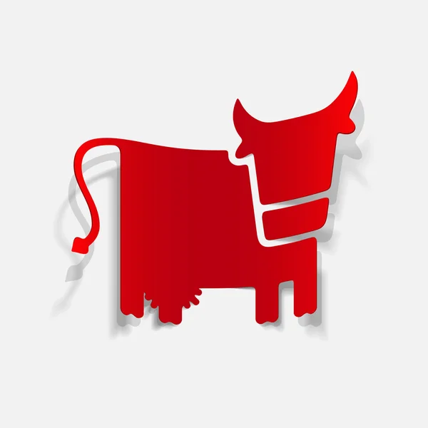 Élément de conception réaliste : vache — Image vectorielle