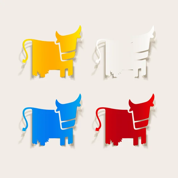 Elemento de diseño realista: vaca — Vector de stock