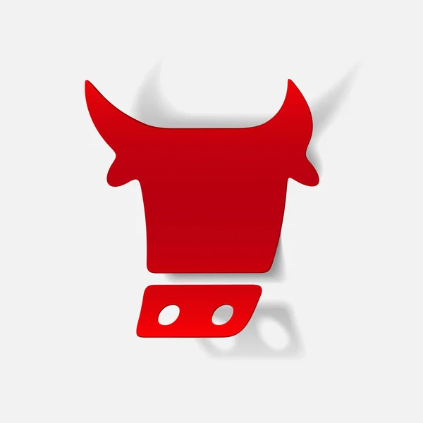 Elemento de diseño realista: vaca — Vector de stock