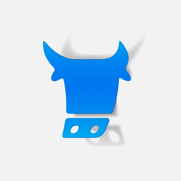 Elemento de diseño realista: vaca — Vector de stock